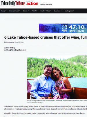 6 Lake Tahoe-based cruises that offer wine, full bars